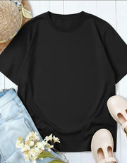 Camiseta Basica de Mujer  Negra - Algodon Lycrado