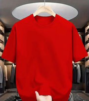 Camiseta Basica de Hombre Roja - Algodon Lycrado