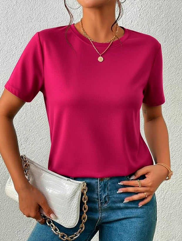 Camiseta Basica Fuscia- Algodon Lycrado
