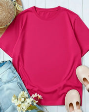 Camiseta Basica Fuscia- Algodon Lycrado