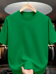 Camiseta Basica de Hombre Verde Antioquia- Algodon Lycrado