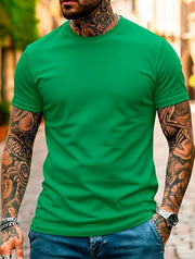 Camiseta Basica de Hombre Verde Antioquia- Algodon Lycrado