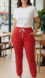 Jogger Mujer Rojo Burda