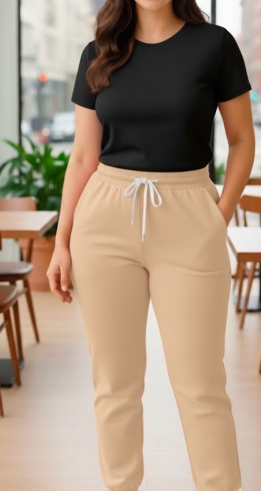 Jogger Mujer Camel Burda